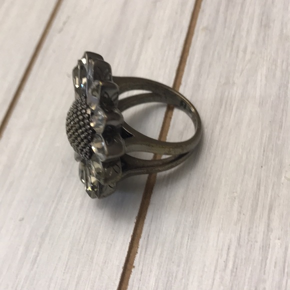 Fossil Sunflower Ring 7.5 Rhinestones Chunky Fun - Picture 7 of 13